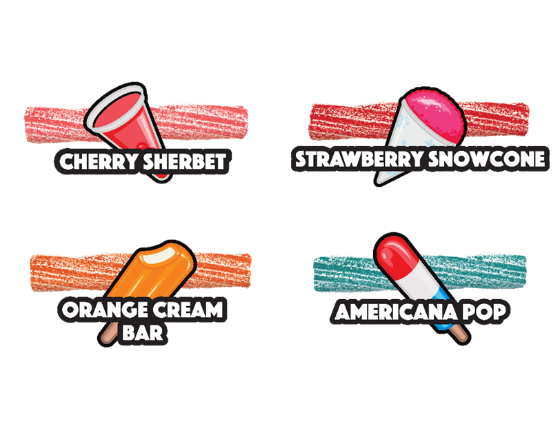 3" Individually Wrapped Sour Candy Twists, Ice Cream Truck Flavors, 25 LB Bulk