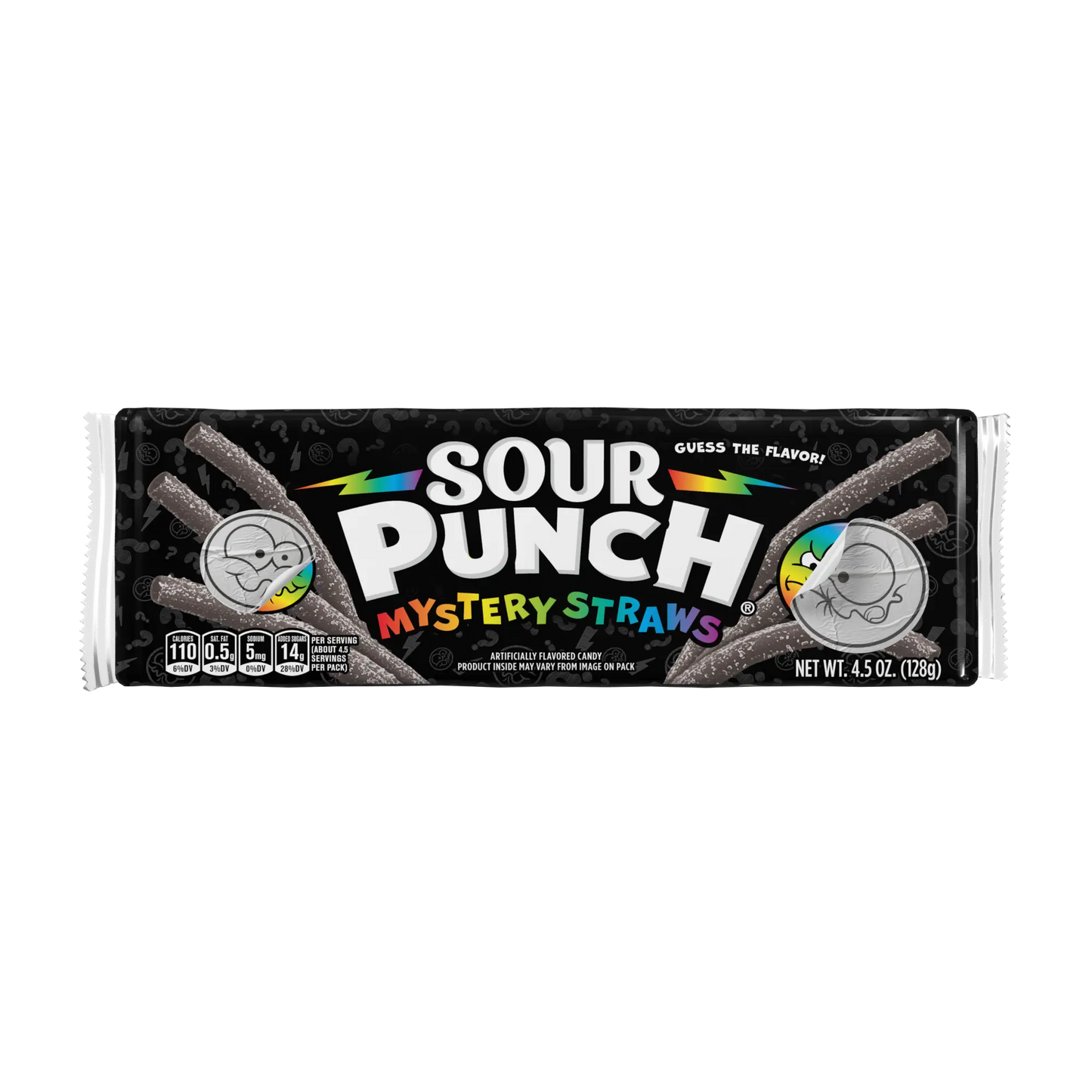 Front of Sour Punch Mystery Straws 4.5oz Tray
