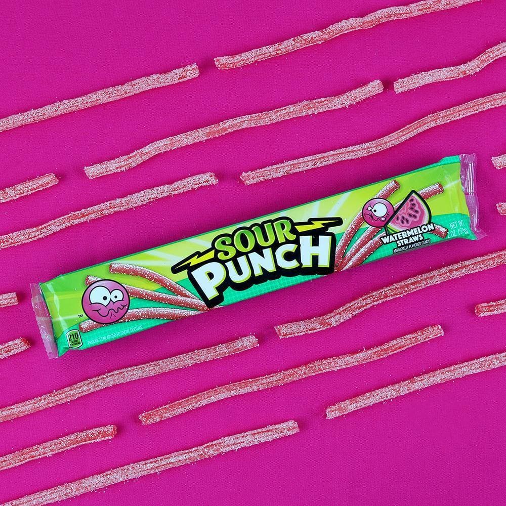 Watermelon Straws, 24/2oz Caddy