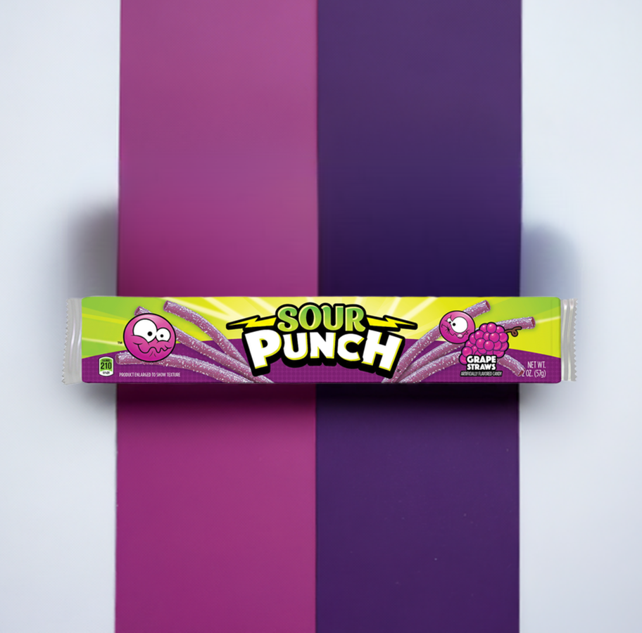 Grape Straws, 24/2oz Caddy