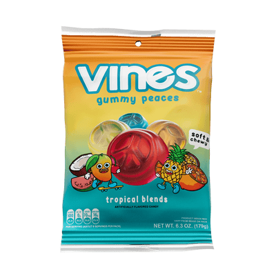 VINES Gummies Wholesale Gummy Candy in Tropical Blends, 6.3oz Bag