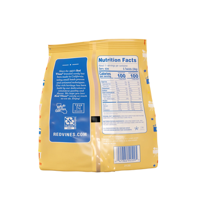 Back of Red Vines Movie Mix Minis 12oz Bag
