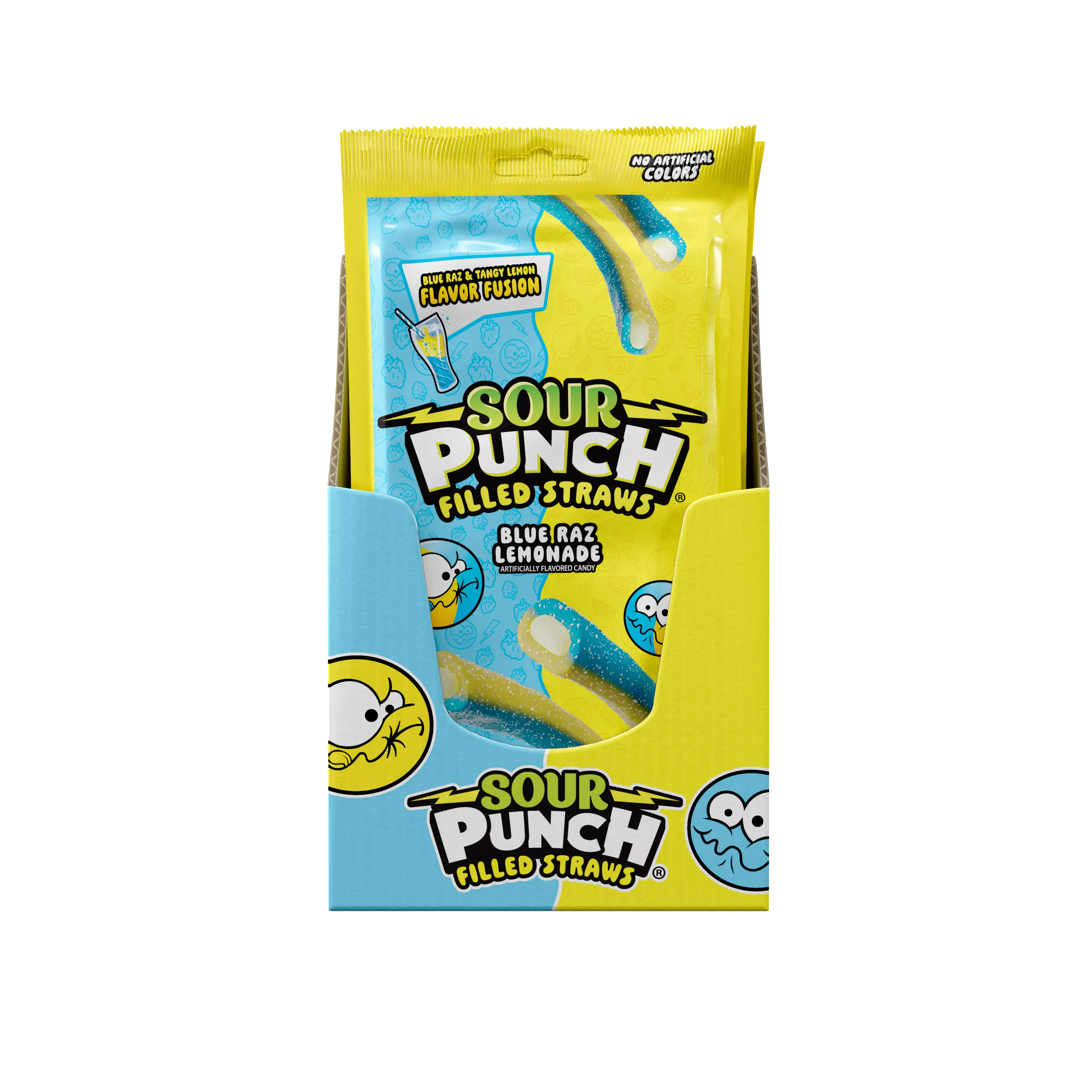Sour Punch Filled Straws, Blue Raz Lemonade, 12/5oz: Filled Candy in Bulk American Licorice Wholesale Sour Punch Filled Straws, Blue Raz Lemonade, 12/5oz: Filled Candy in Bulk American Licorice Wholesale