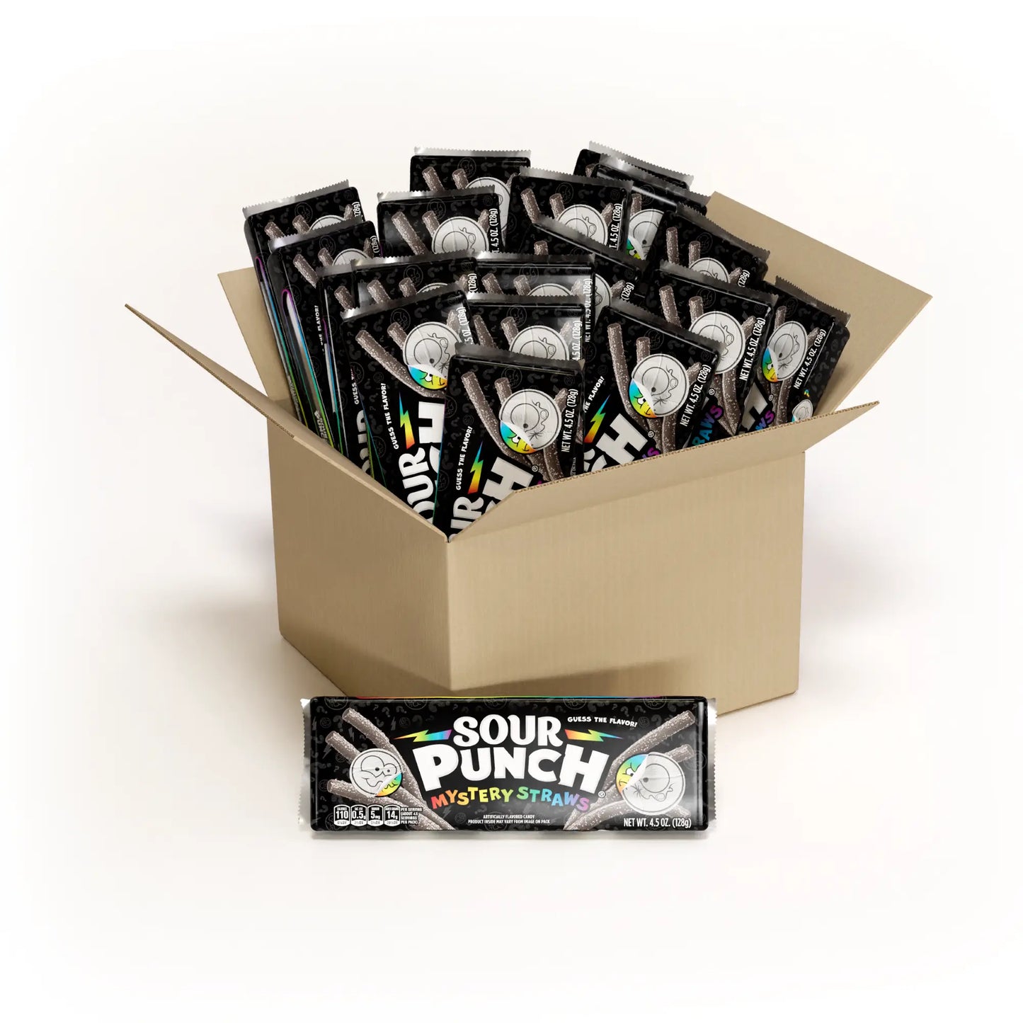 24-Pack of Sour Punch Fruity Mystery Candy Straws 4.5oz Trays