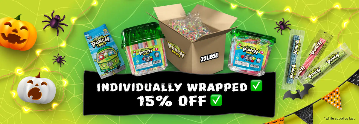 American Licorice Wholesale Candy - October Deal: 15% Off Sour Punch Individually Wrapped Twists. Shop now (while supplies last)!