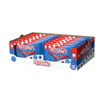 12-Pack of Red Vines Original Red Twists 14oz Bags in Americana Packaging