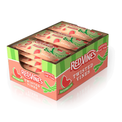 18 Count Caddy of Red Vines Watermelon Twisted Vines 2.5oz Bags