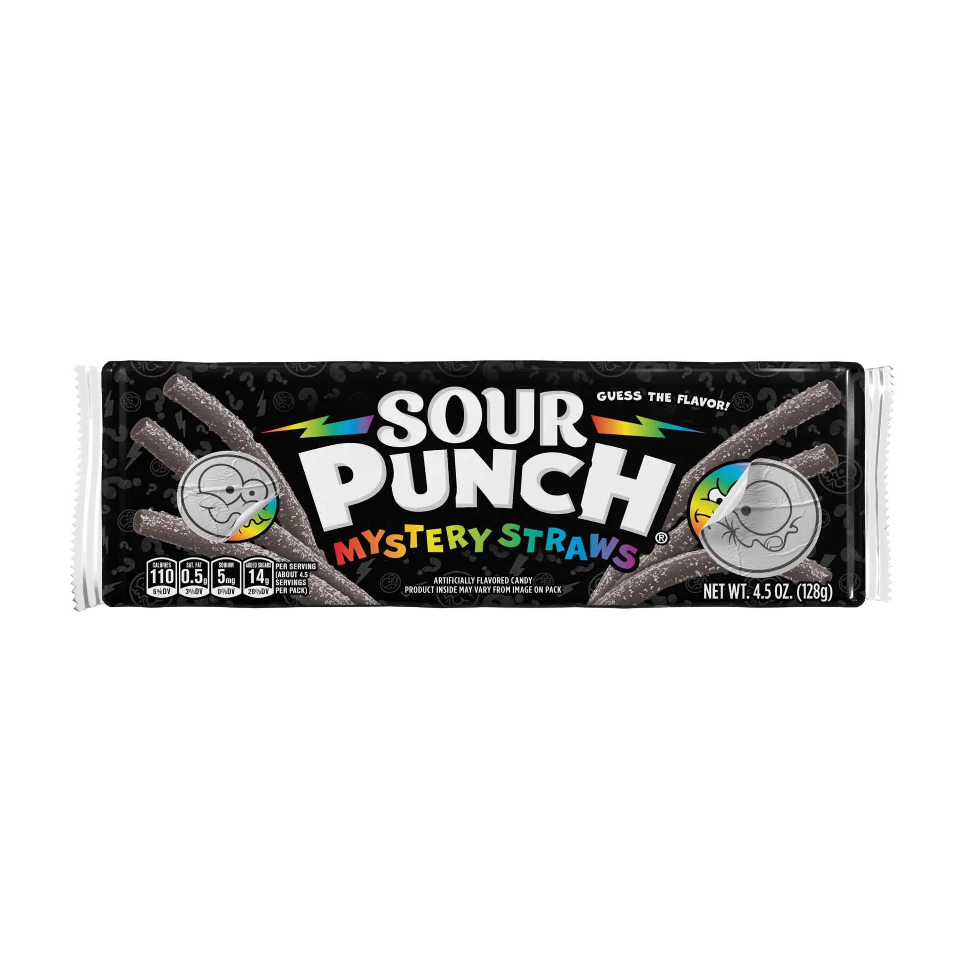 Front of Sour Punch Mystery Straws 4.5oz Tray
