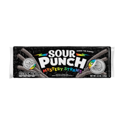 Front of Sour Punch Mystery Straws 4.5oz Tray