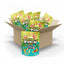 6 count bulk candy box of Sour Punch Bites Tropical Blends 9oz Stand up bags