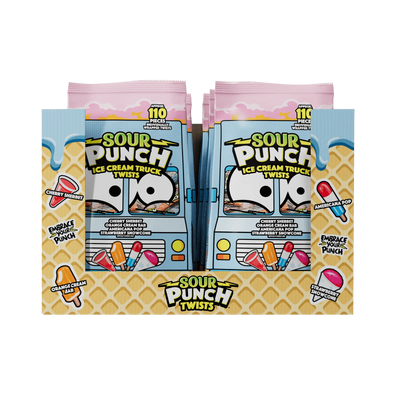 6-Pack of SOUR PUNCH Ice Cream Truck Twists ice cream candy in 24.5oz bags