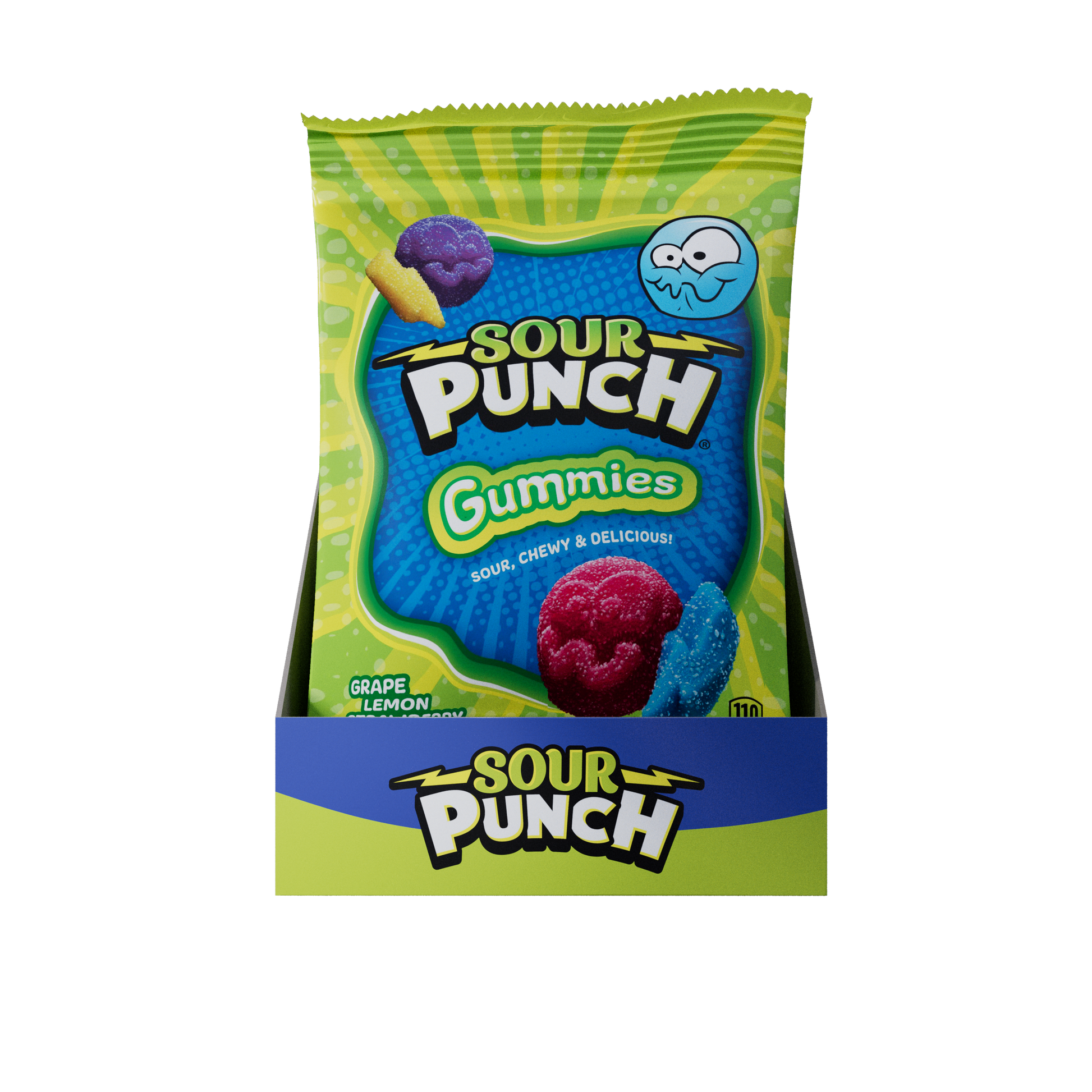 Front view of Sour Punch Gummies 8-Pack Caddy