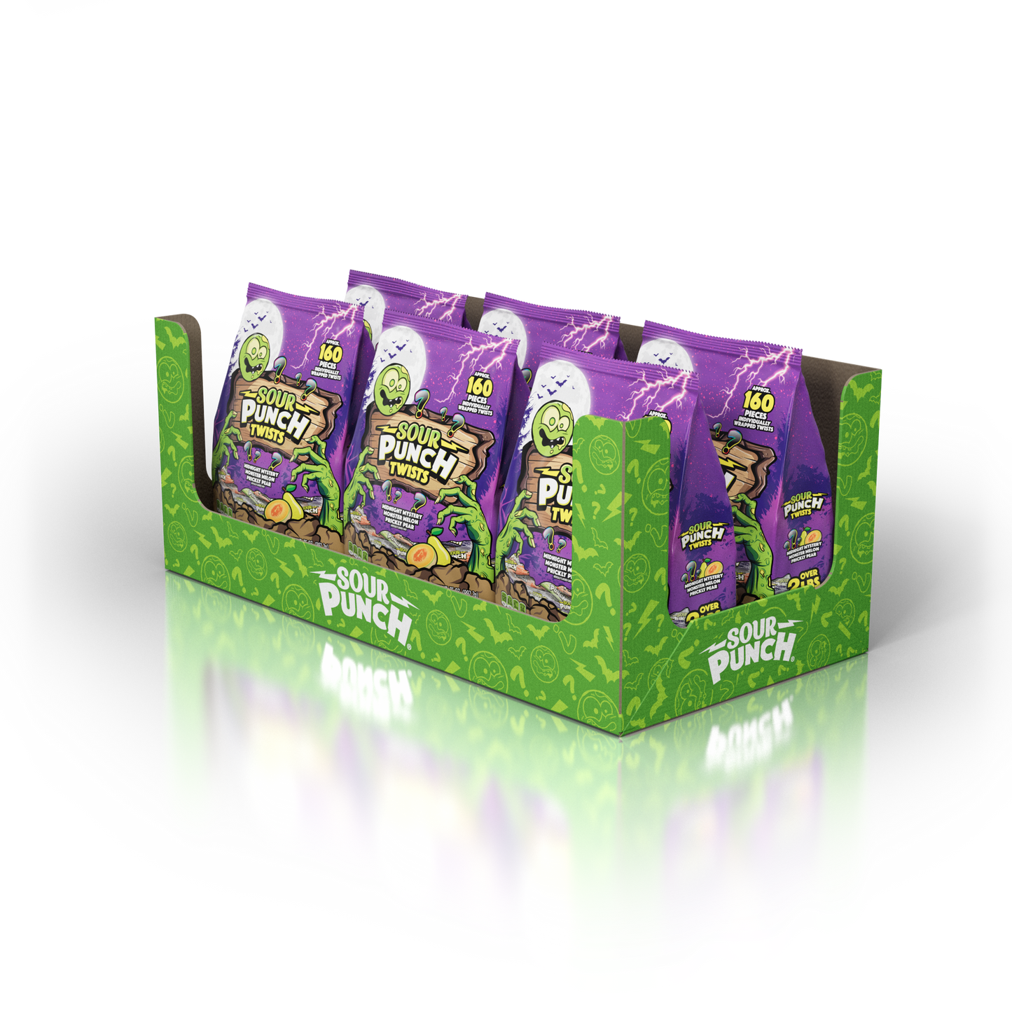 Halloween 3" Individually Wrapped Twists, 6/35oz Gusseted Bags