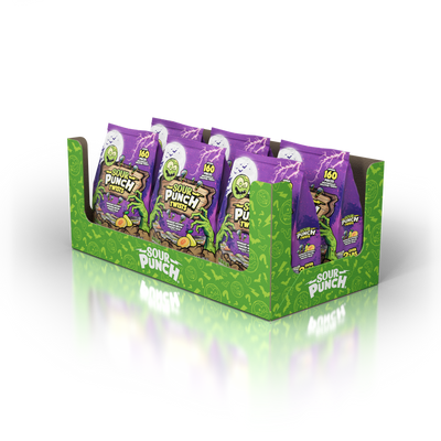 Halloween 3" Individually Wrapped Twists, 6/35oz Gusseted Bags