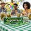 Sour Punch Pickle Straws on a picnic table and being enjoyed by friends