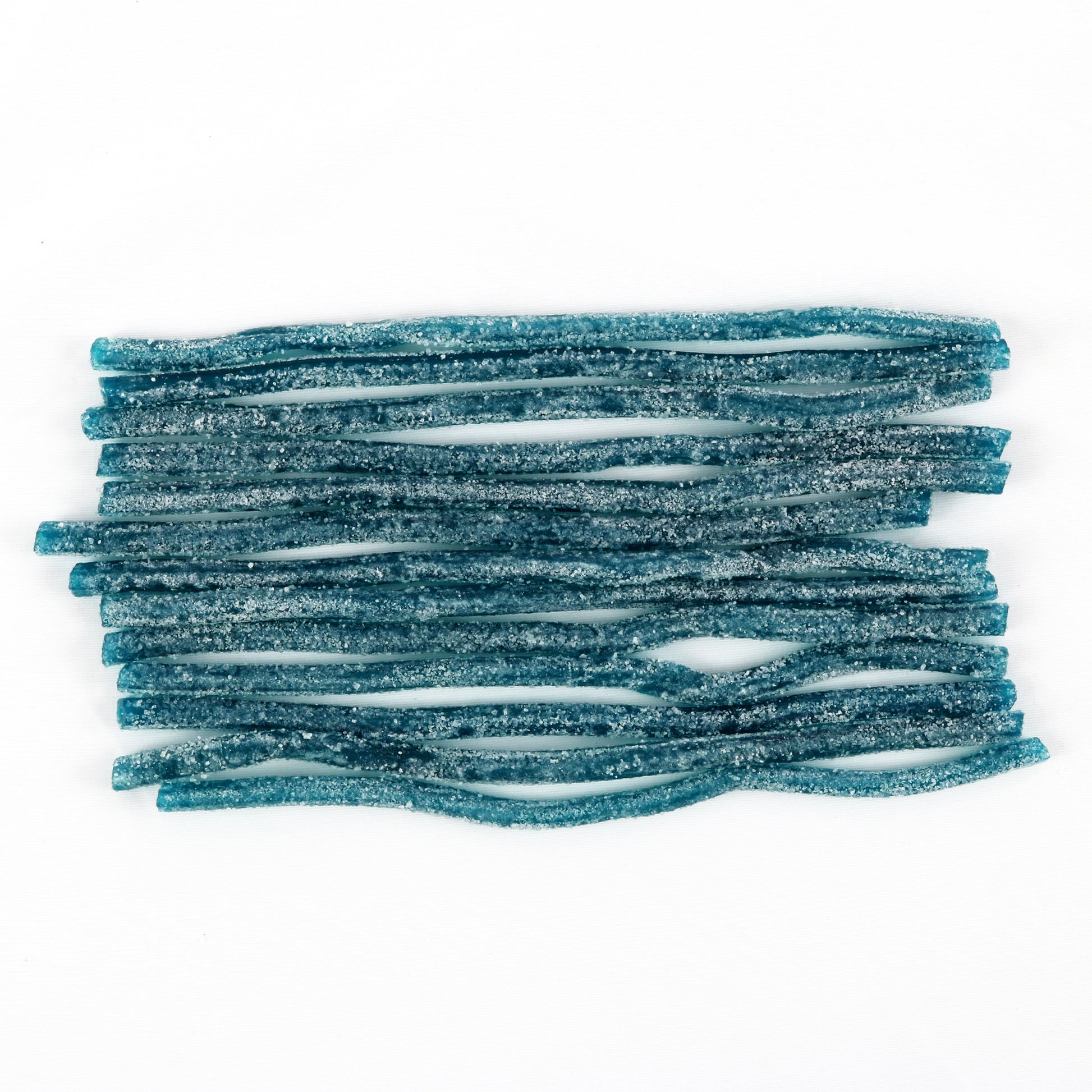 Sour Punch Blue Raspberry Candy Straws in a pile