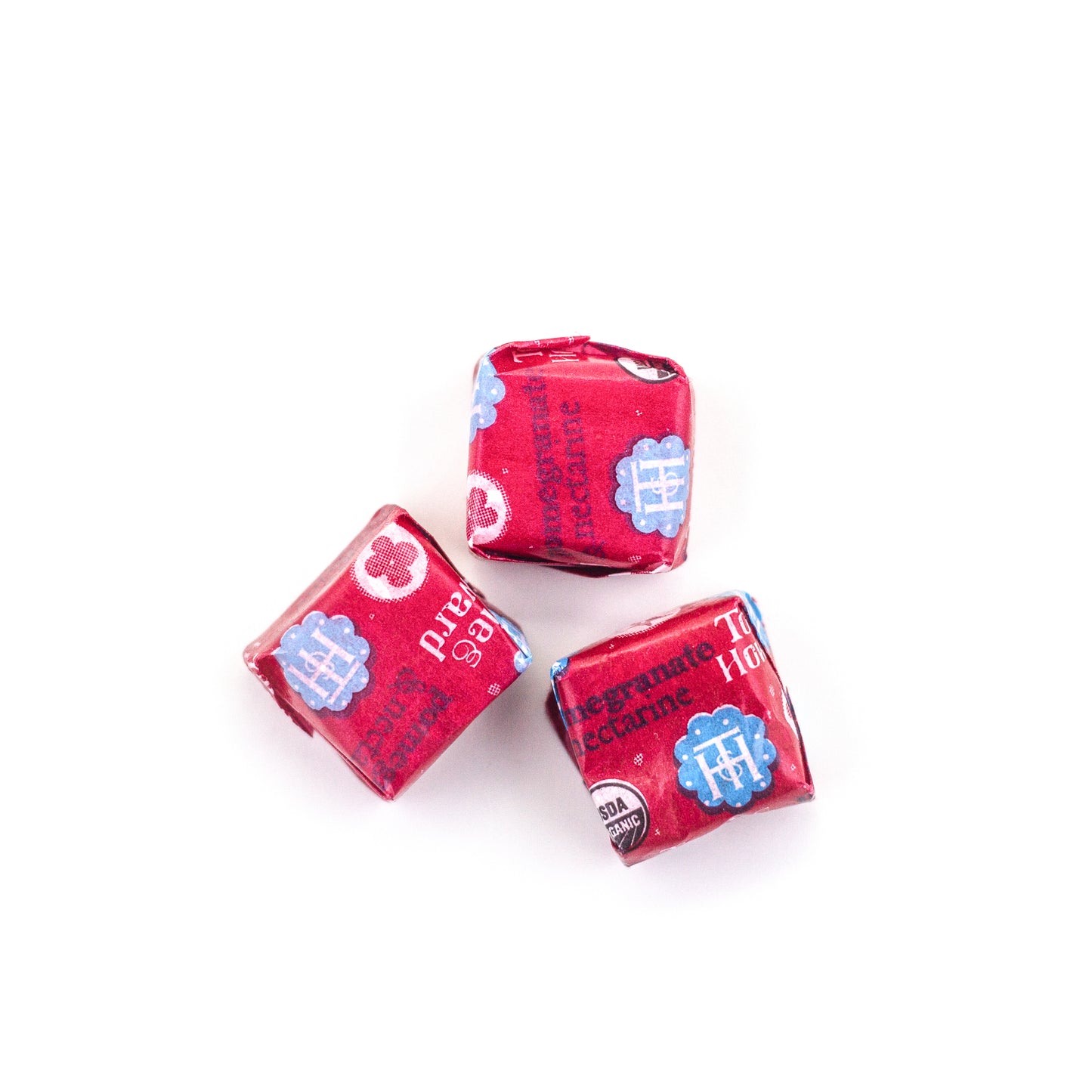 Individually wrapped Pomegranate & Nectarine organic chewy candies
