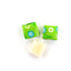 Wrapped and unwrapped Sour Apple organic chewy candies
