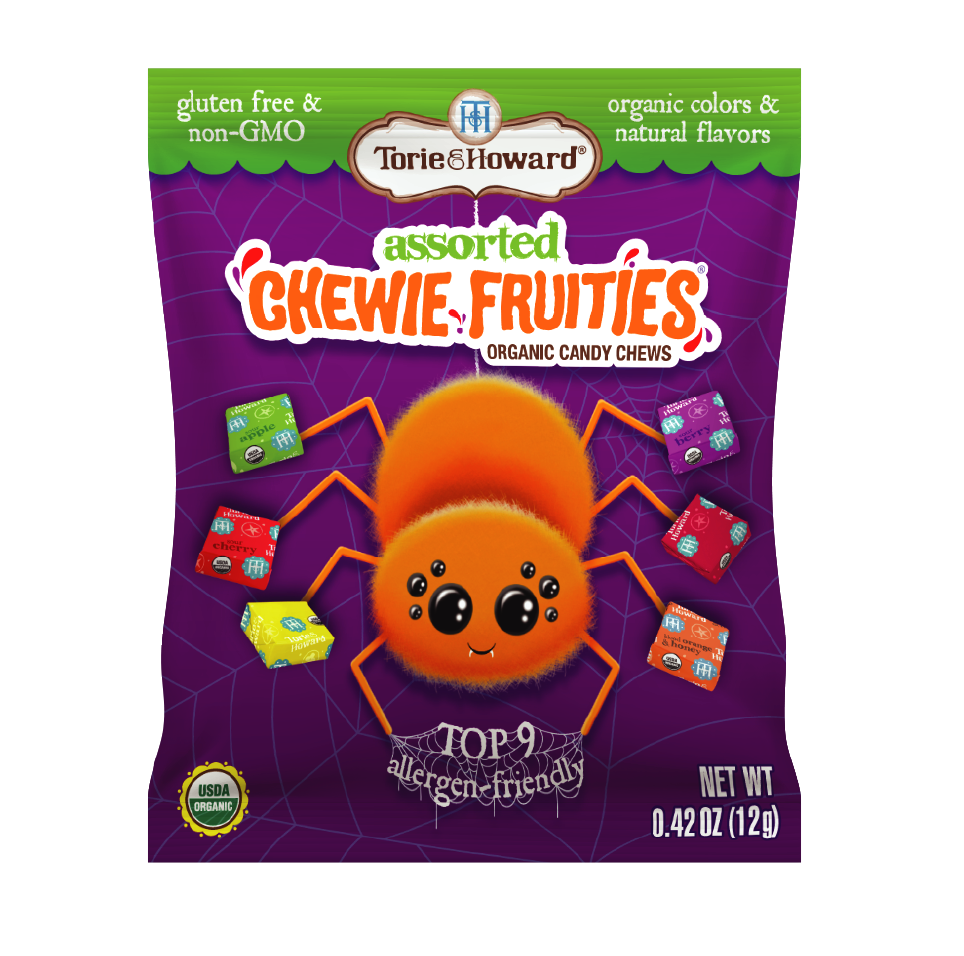 TORIE & HOWARD Organic Halloween Candy - front of 0.42oz individual pouch