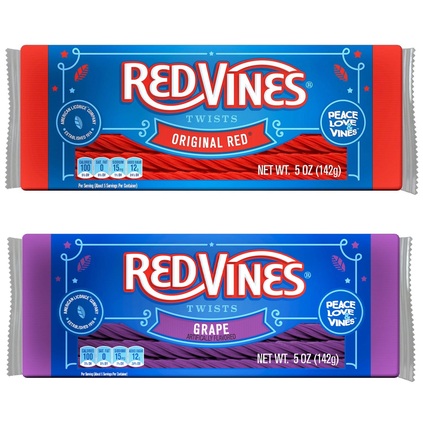 Original Red® and Grape Twists Variety Pack, 5oz Trays (6 Pack - 4 Red, 2 Grape)