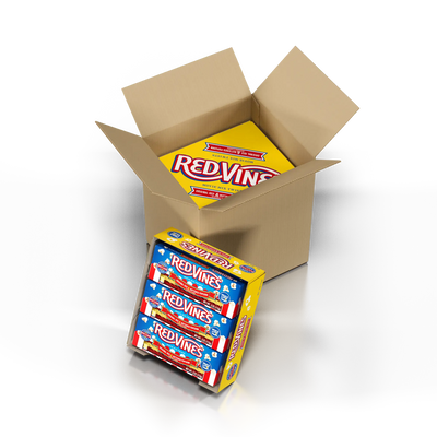 Case of Red Vines Buttered Popcorn & Original Red Twists