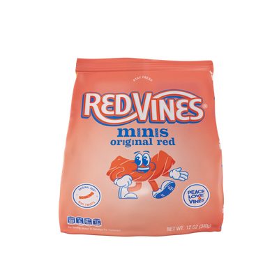 Front of Red Vines Original Red Minis 12oz Bag