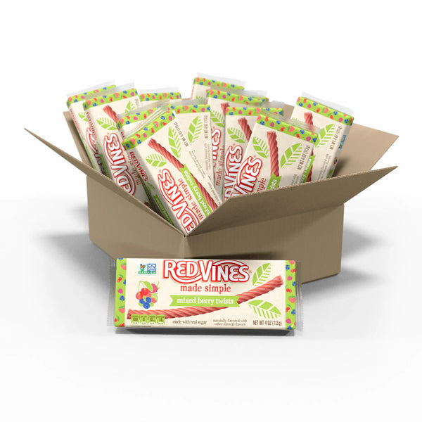 RED VINES® Made Simple Berry Licorice Twists, Non-GMO, 12/4 oz