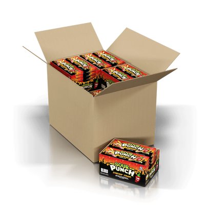 Sour Punch Scorchin' Straws wholesale candy - 12 caddies in a case (and 12 trays per caddy)