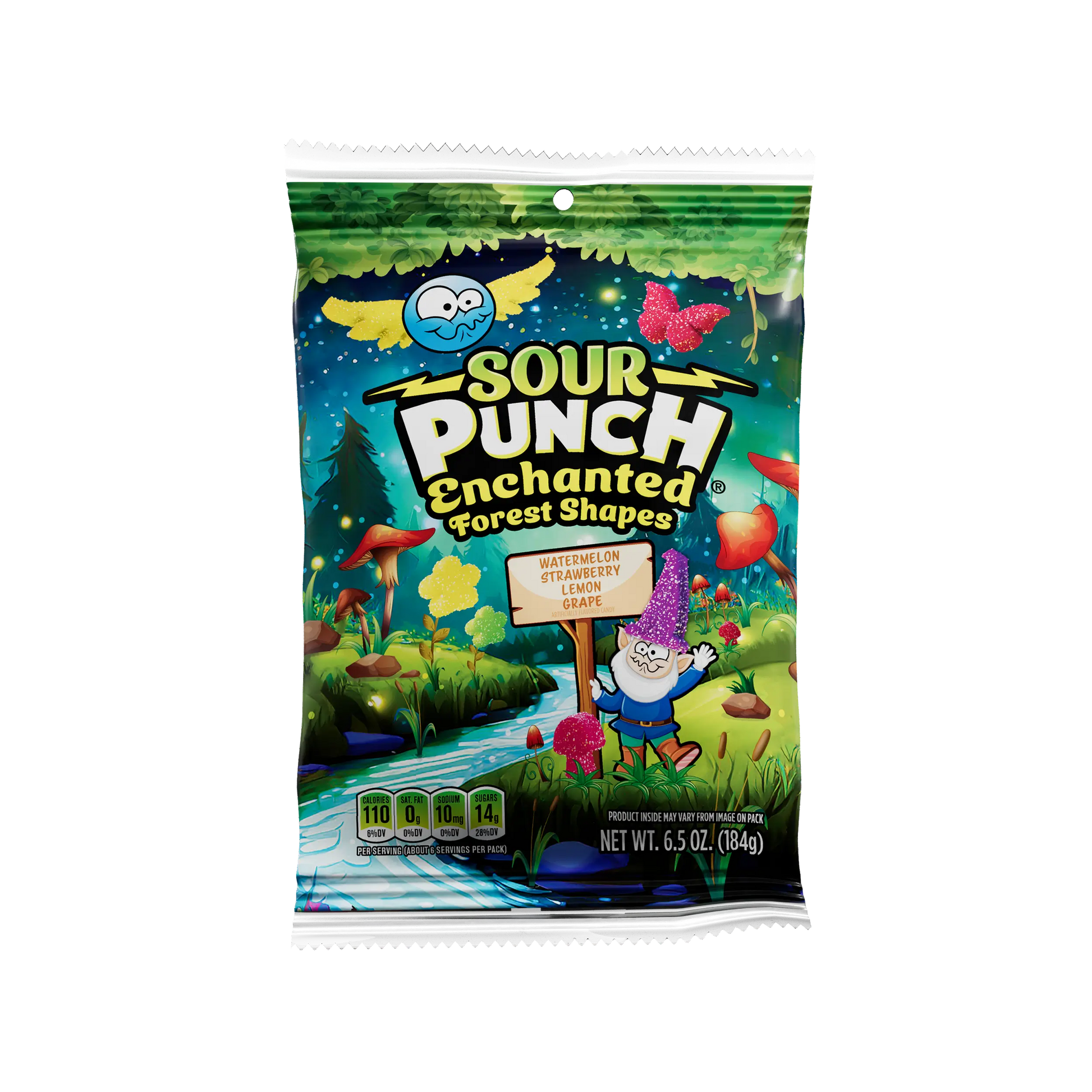 Front of Sour Punch Enchanted Forest Shapes Candy 6.5oz Bag