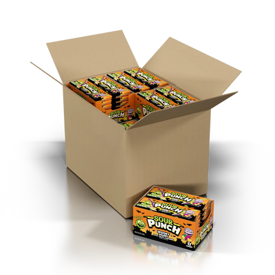 12-count Case of Sour Punch Spooky Straws Wholesale Halloween Candy Caddies