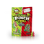 Front of Sour Punch Trees Christmas Candy 9oz Bag with raw candy pieces next to the bag