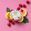Meyer Lemon & Raspberry Organic Hard Candy 2oz Tin with real raspberries and lemon slices