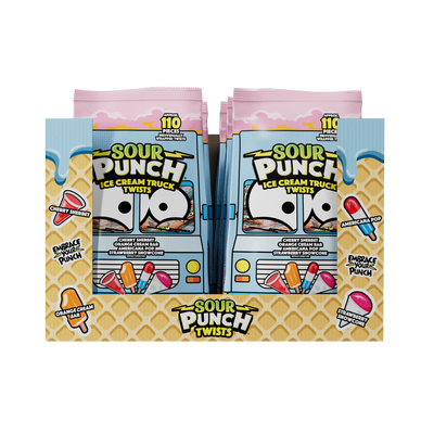 SOUR PUNCH Ice Cream Truck Twists Summer Candy - 6 Pack