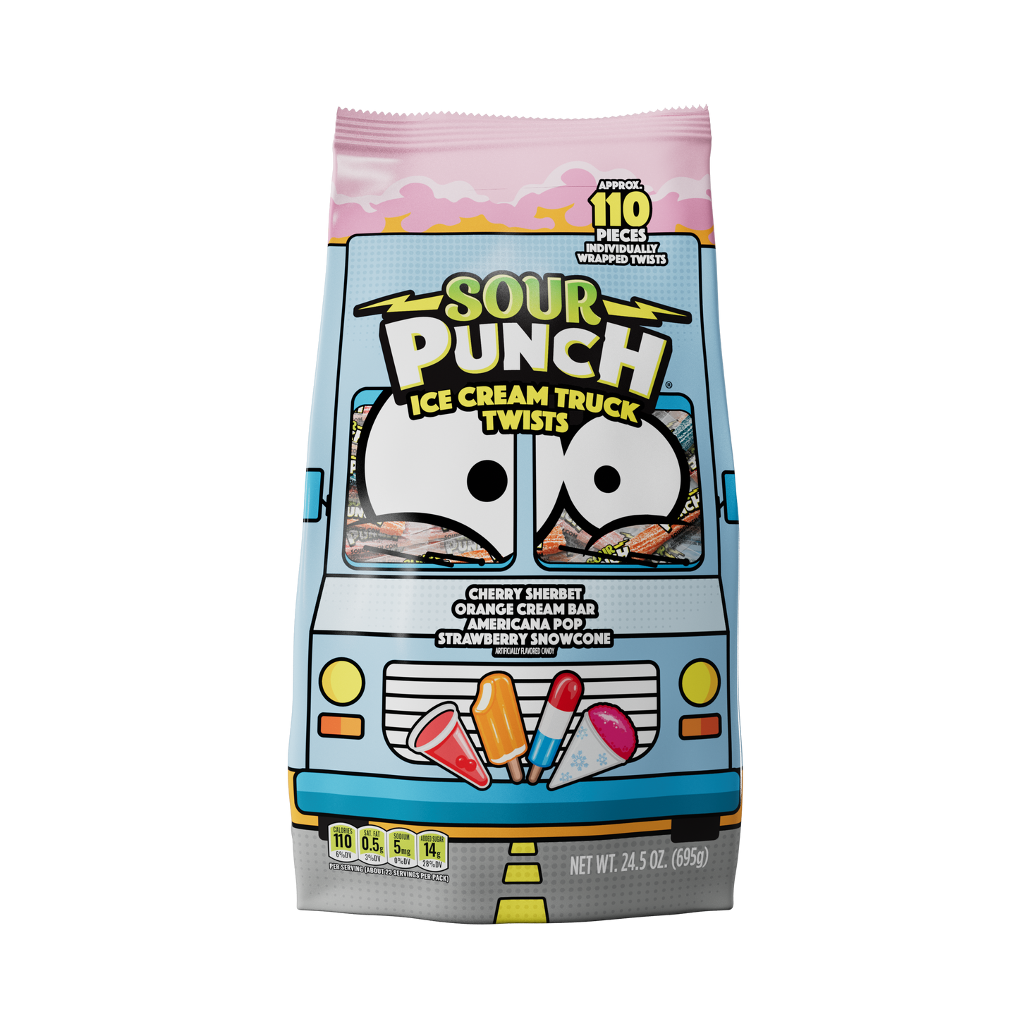 SOUR PUNCH Ice Cream Truck Twists ice cream candy - Front of Pack