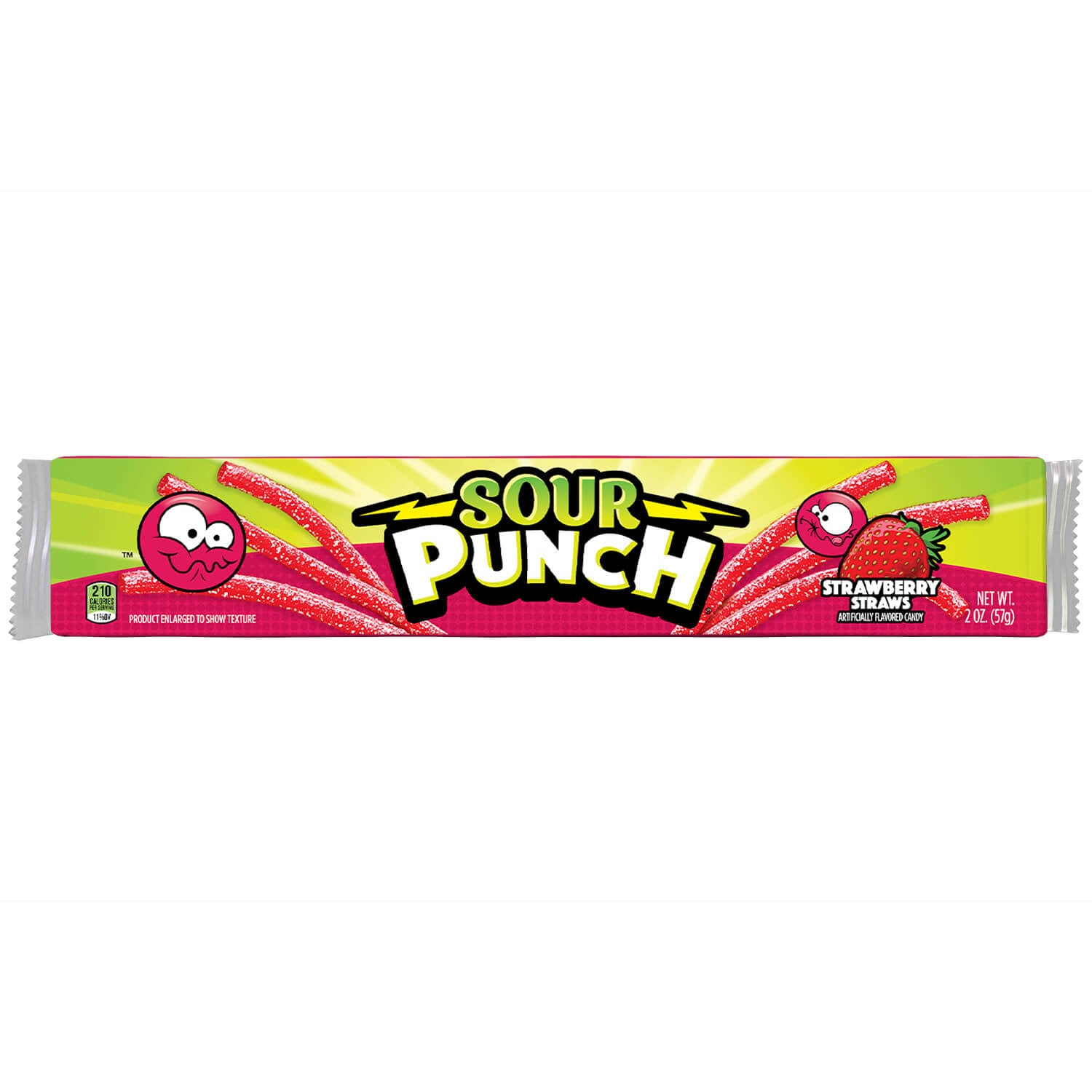 Front of Sour Punch Strawberry Straws 2oz Movie Tray