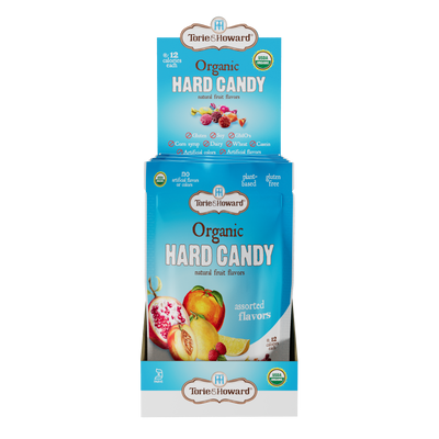 Assorted Organic Hard Candy, 8/6/3.5oz Stand Up Bags