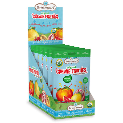 Assorted Original Organic Chewie Fruities® Candy, 6/4 oz Bags - American Licorice Company