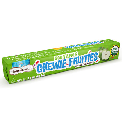 Sour Chewie Fruities® Organic Candy, Sour Apple Flavor, 18/2.1 oz Stick Packs - American Licorice Company