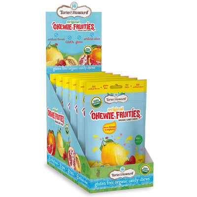 Meyer Lemon and Raspberry Organic Chewie Fruities® Candy Bags, 8/6/4 oz - American Licorice Company