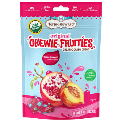 Pomegranate & Nectarine Organic Chewie Fruities® Candy Bags, 6/4 oz - American Licorice Company