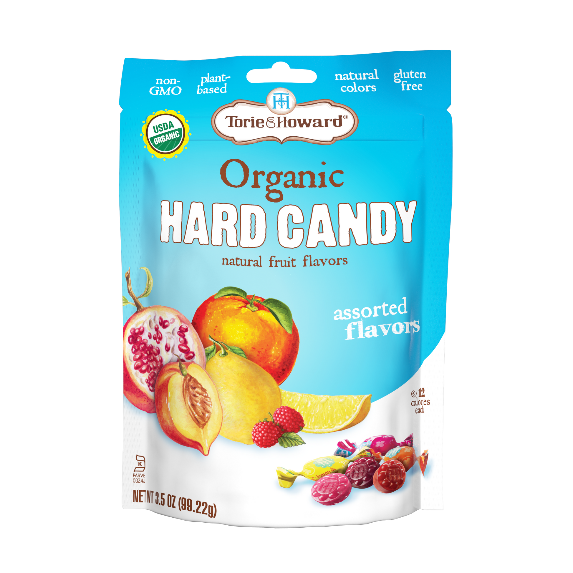 TORIE & HOWARD® Assorted Organic Hard Candy, 8/6/3.5oz Stand Up TORIE & HOWARD® Assorted Organic Hard Candy, 8/6/3.5oz Stand Up