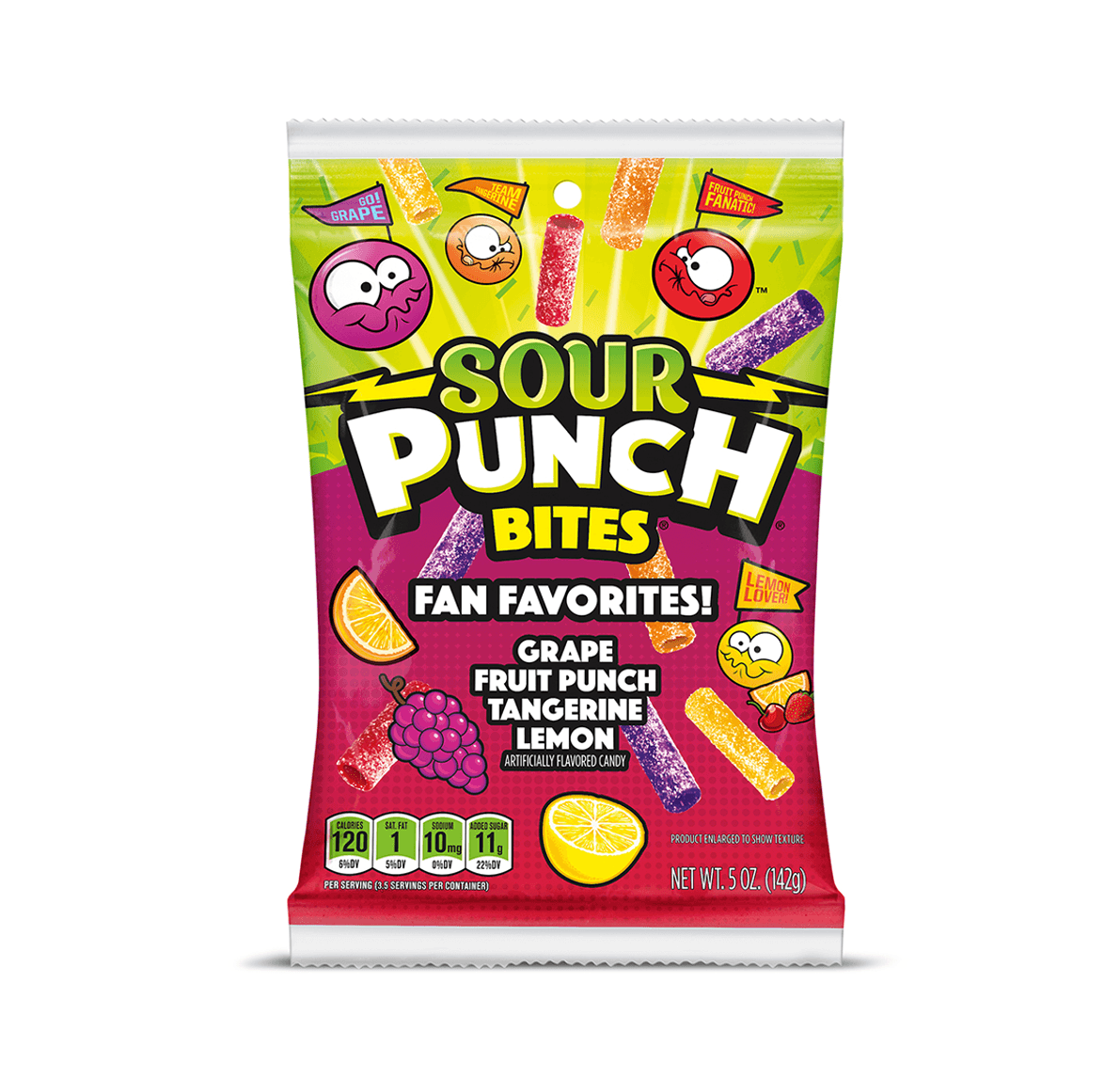 Front of Sour Punch Bites Fan Favorites 5oz bag