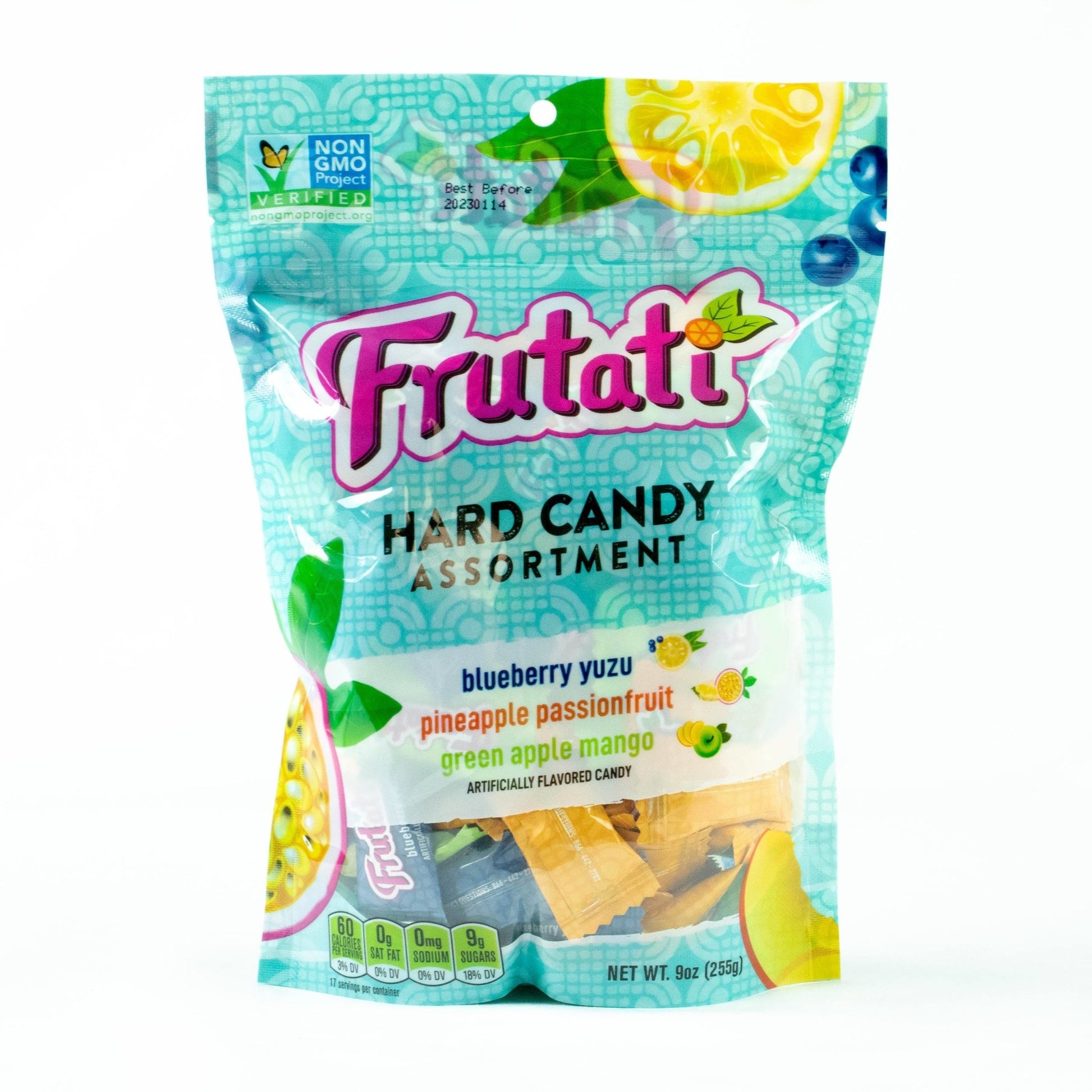 FRUTATI® Assorted Fruit Hard Candy, 9oz Stand Up Bag, 12-Count - American Licorice Company