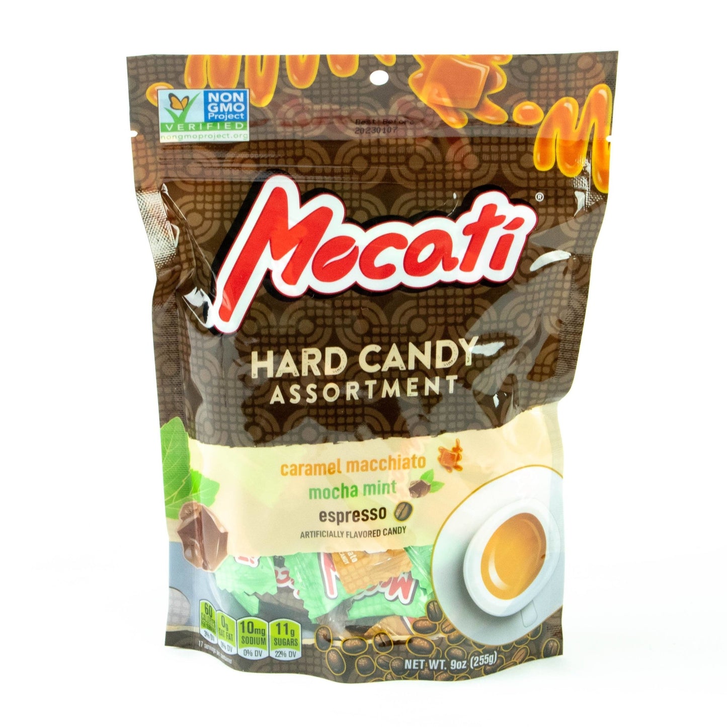 MOCATI® Assorted Coffee Hard Candy, 9oz Stand Up Bag, 12-Count - American Licorice Company