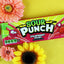 Sour Punch Strawberry Straws 4.5oz Tray with flowers on a yellow background